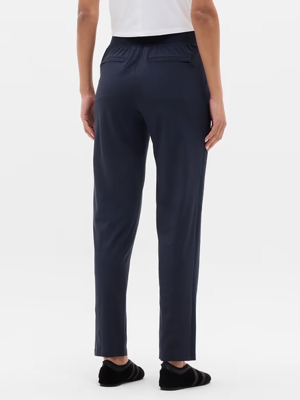 Athleta Mid Rise Brooklyn Pant Women Size 10 Petite Navy Blue - Picture 2 of 10